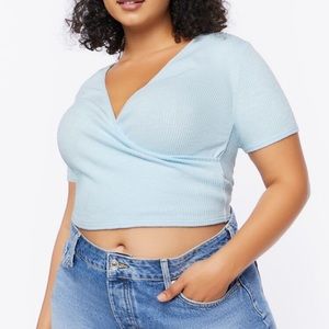 Mock-Wrap Crop Top